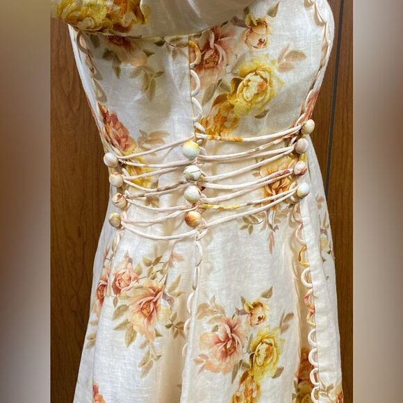 Zimmermann Rosa Linen Floral Minidress size 1/us size 6 - Picture 11 of 13